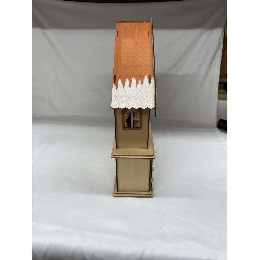 Lighted Wooden Advent Calendar 3D Holiday HomeScene LED 24 Drawers 15" Tall - Picture 8 of 11